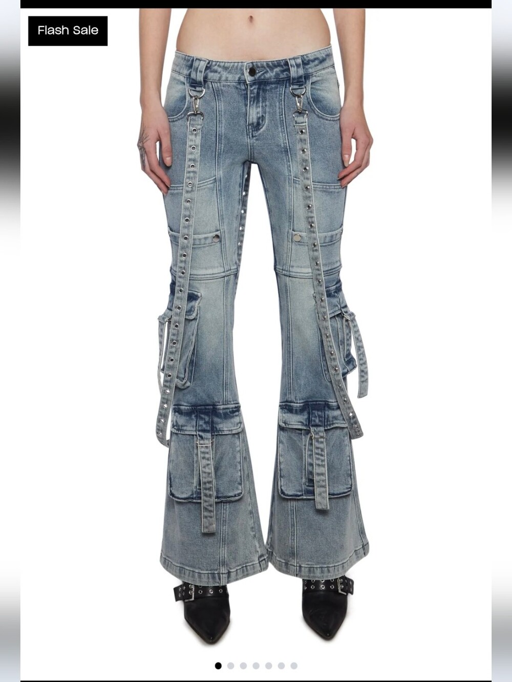 Dollskill Aurora Cargo Jeans - Light Blue